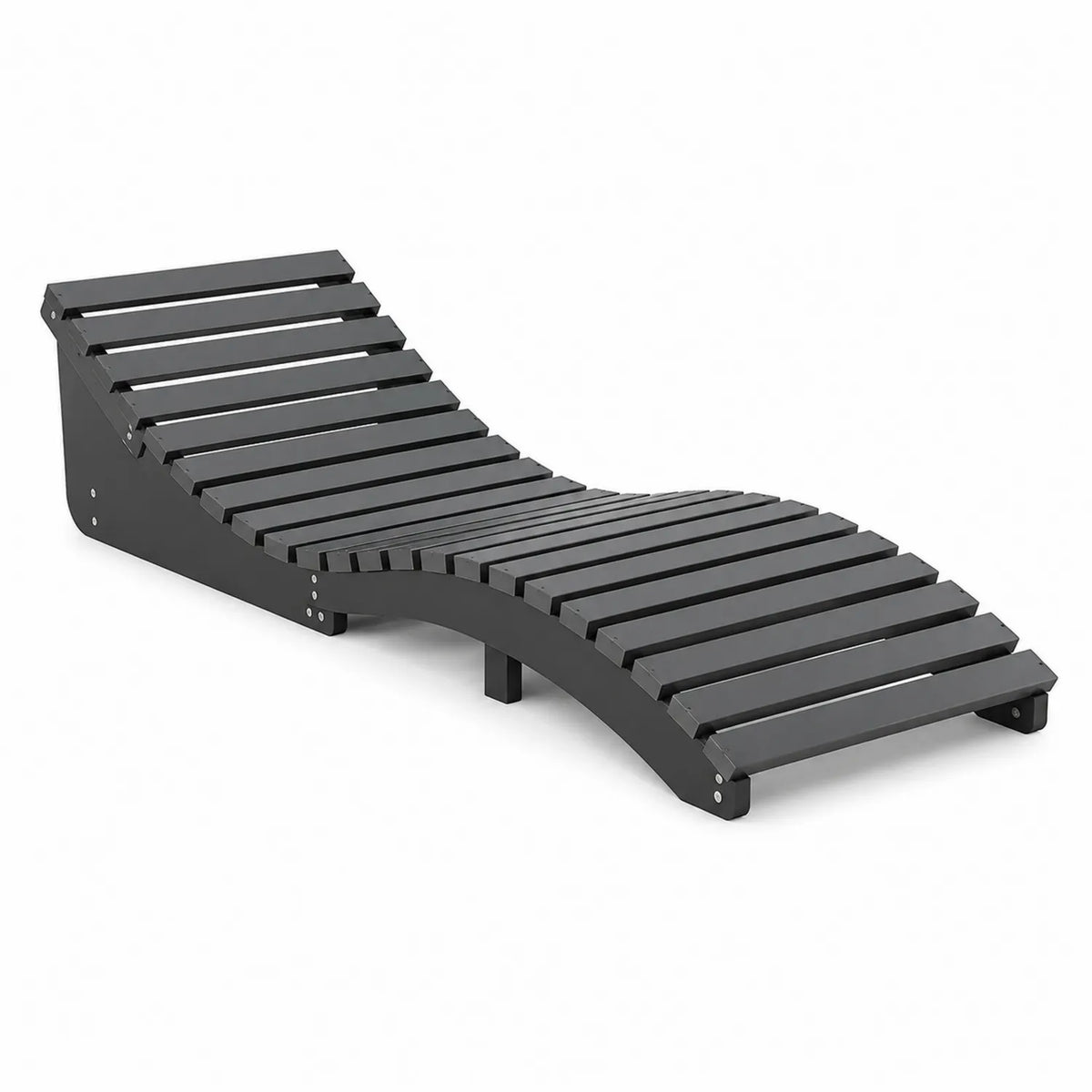 Gartenliege Holz Schwarz 200 x 70 x 30 cm