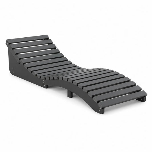 Gartenliege Holz Schwarz 200 x 70 x 30 cm